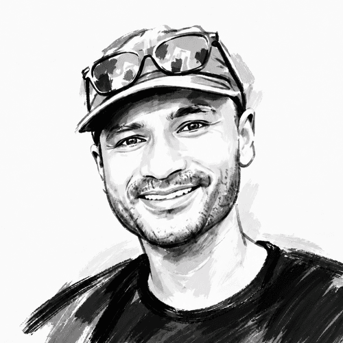 Illustrated portrait of Pursarth Tuladhar